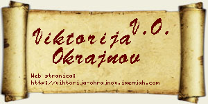 Viktorija Okrajnov vizit kartica